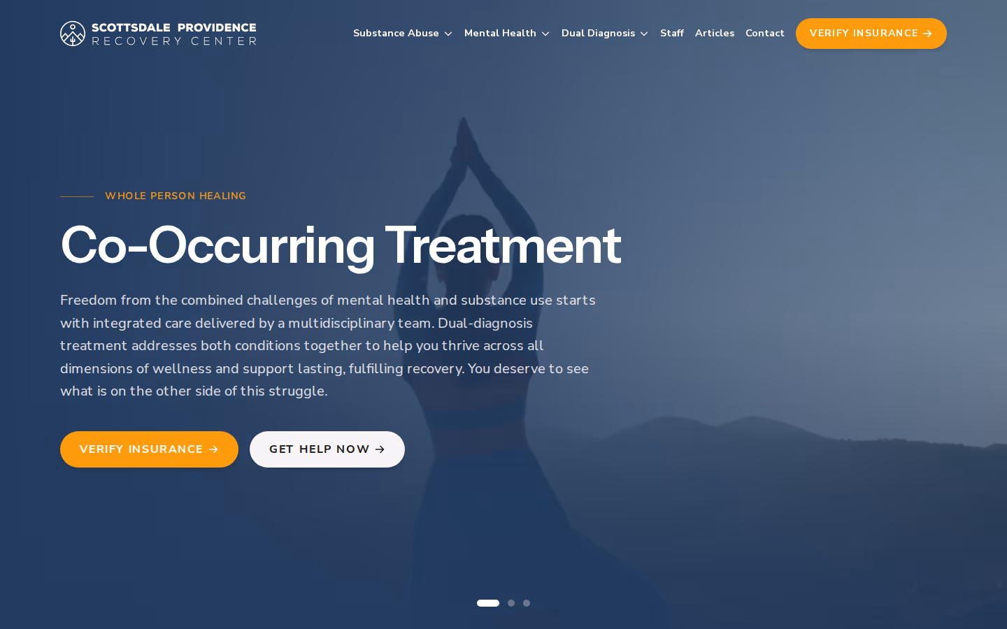 Scottsdale Providence Recovery Center website